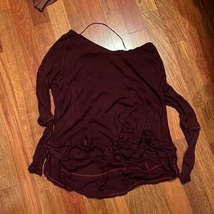 Free People waffle shirt